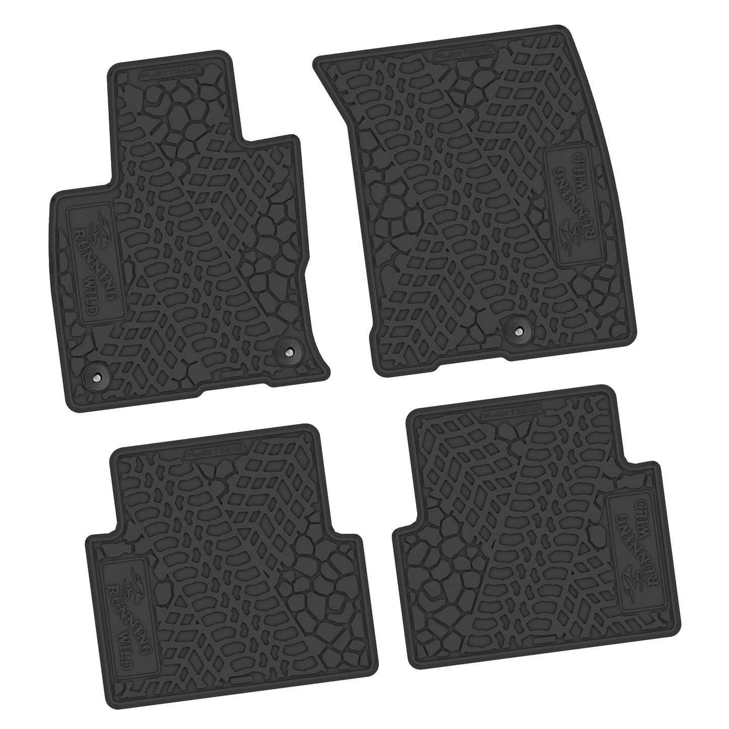 21-25 Ford Bronco Sport Floor Mats (4pc) w/ Running Wild Logo