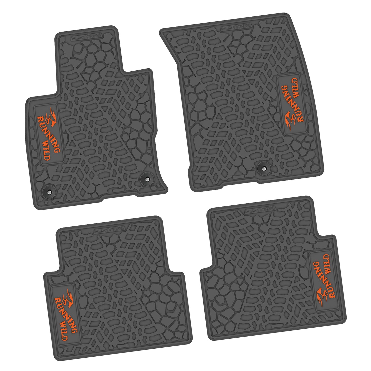 21-25 Ford Bronco Sport Floor Mats (4pc) w/ Running Wild Logo