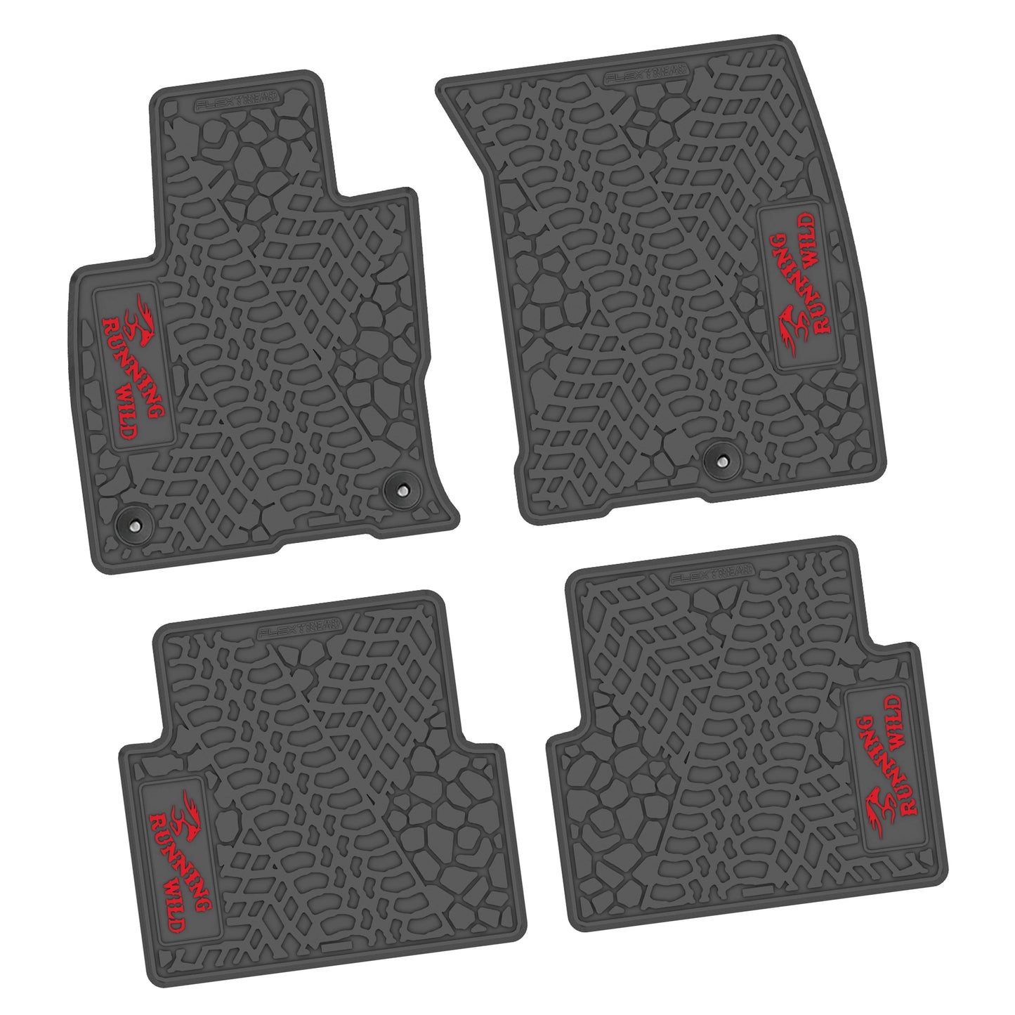 21-25 Ford Bronco Sport Floor Mats (4pc) w/ Running Wild Logo