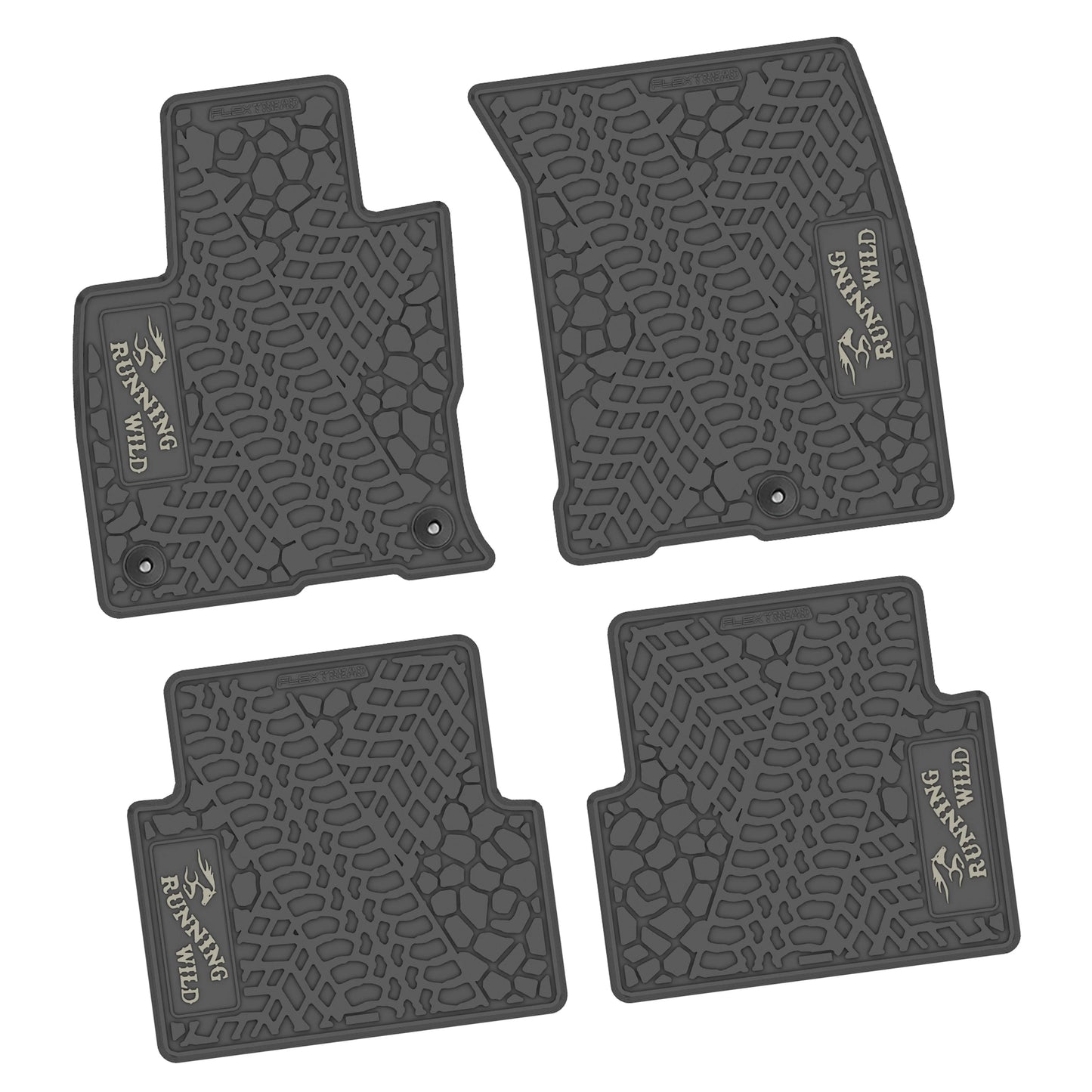 21-25 Ford Bronco Sport Floor Mats (4pc) w/ Running Wild Logo