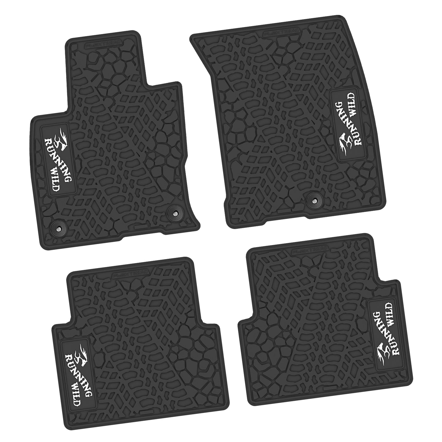 21-25 Ford Bronco Sport Floor Mats (4pc) w/ Running Wild Logo