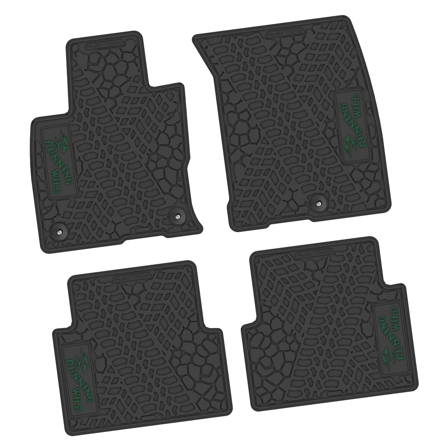 21-25 Ford Bronco Sport Floor Mats (4pc) w/ Running Wild Logo