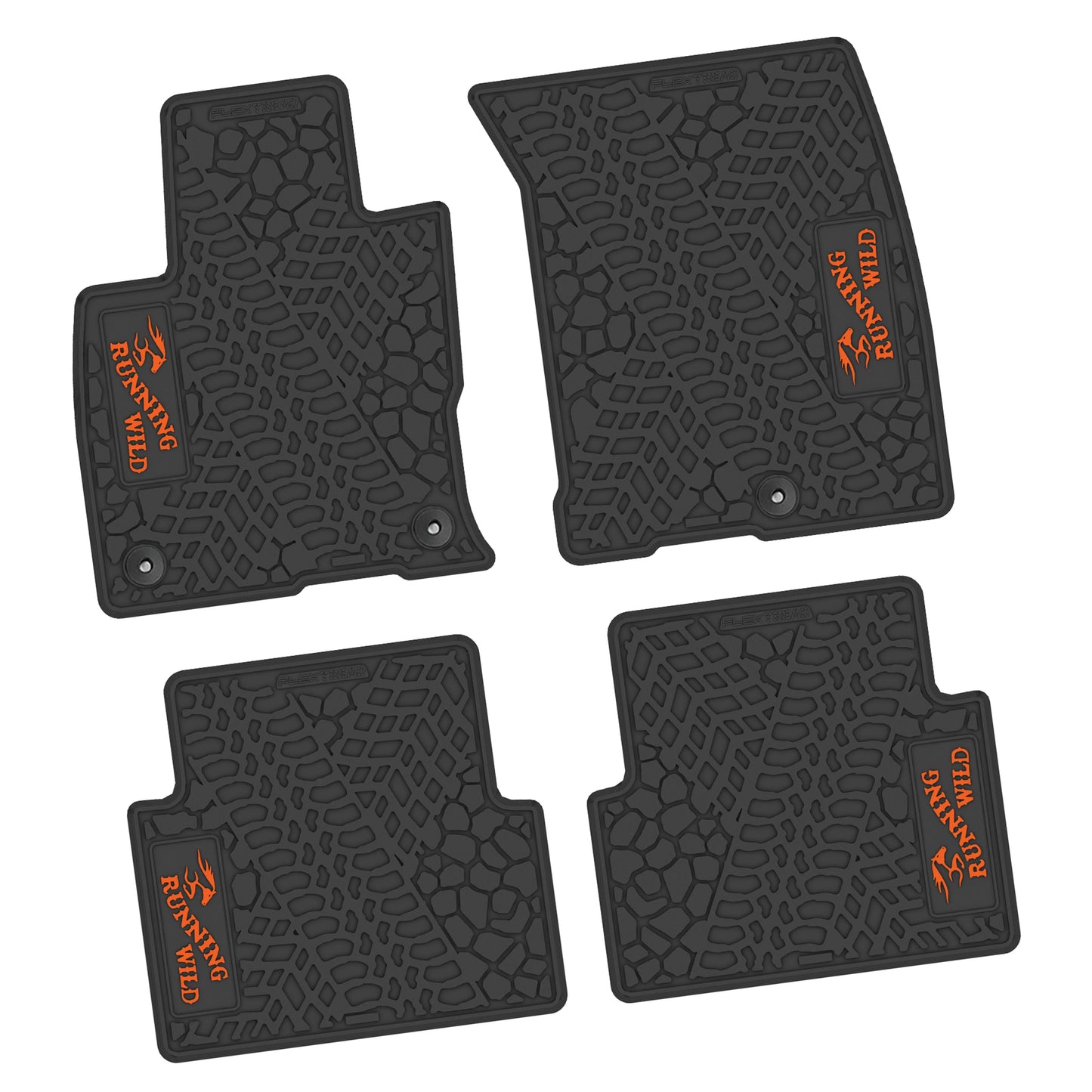 21-25 Ford Bronco Sport Floor Mats (4pc) w/ Running Wild Logo
