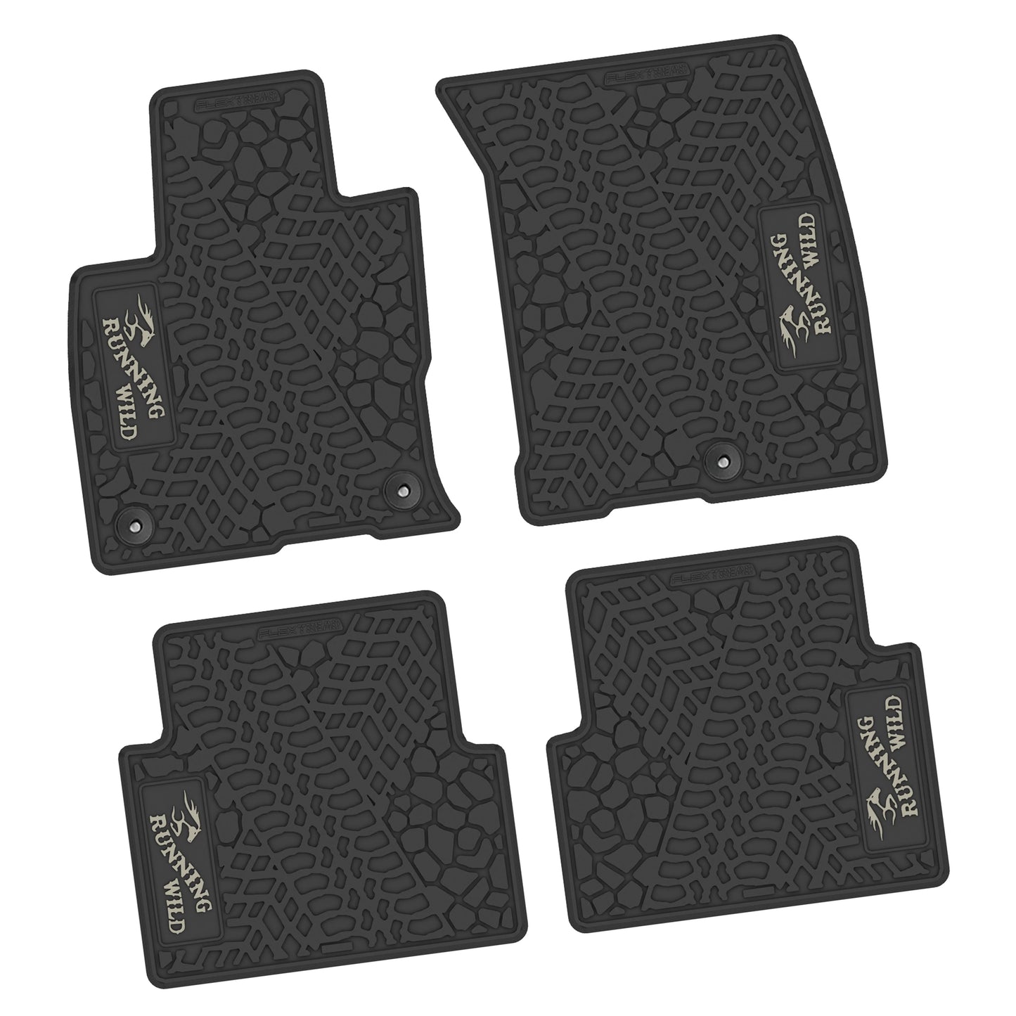 21-25 Ford Bronco Sport Floor Mats (4pc) w/ Running Wild Logo
