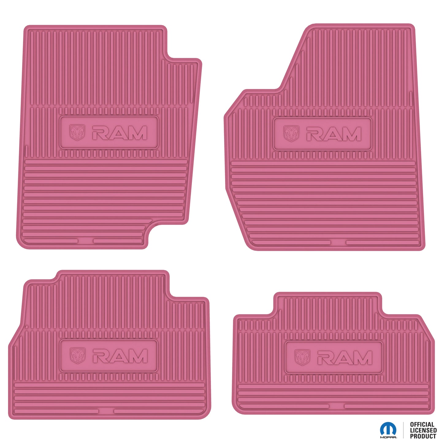 1995–2001 Ram 1500 Club Cab / 1995–1999 Ram 2500 Club Cab / 1995–1997 Ram 3500 Club Cab Custom Floor Mats (4-Piece) w/ RAM Logo