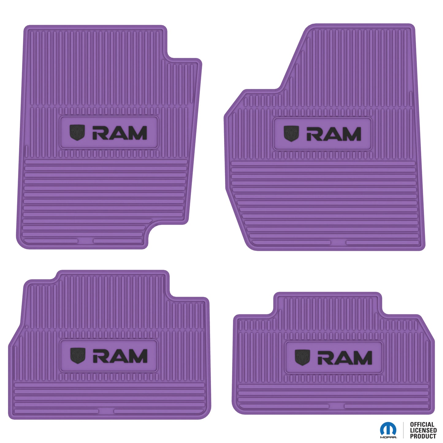 1995–2001 Ram 1500 Club Cab / 1995–1999 Ram 2500 Club Cab / 1995–1997 Ram 3500 Club Cab Custom Floor Mats (4-Piece) w/ RAM Logo