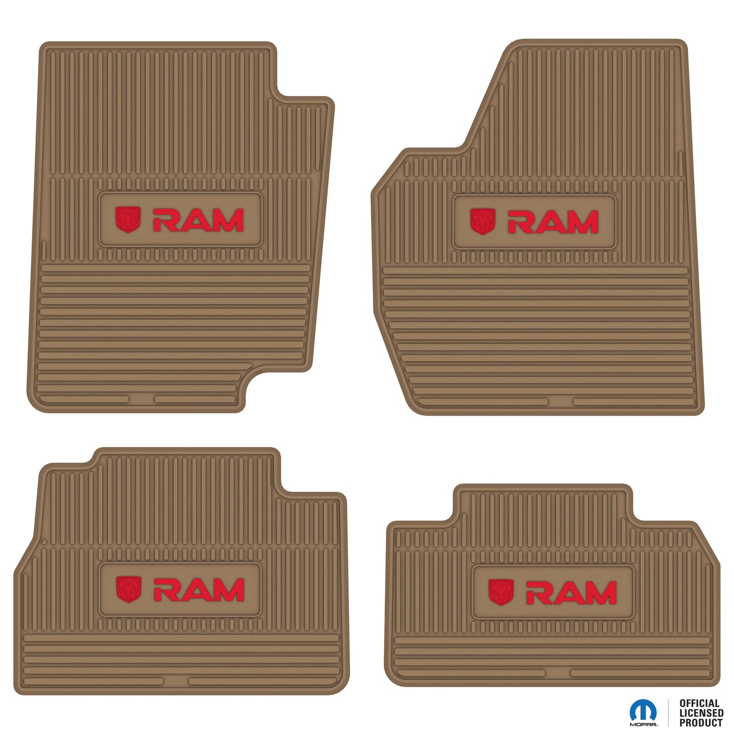1995–2001 Ram 1500 Club Cab / 1995–1999 Ram 2500 Club Cab / 1995–1997 Ram 3500 Club Cab Custom Floor Mats (4-Piece) w/ RAM Logo