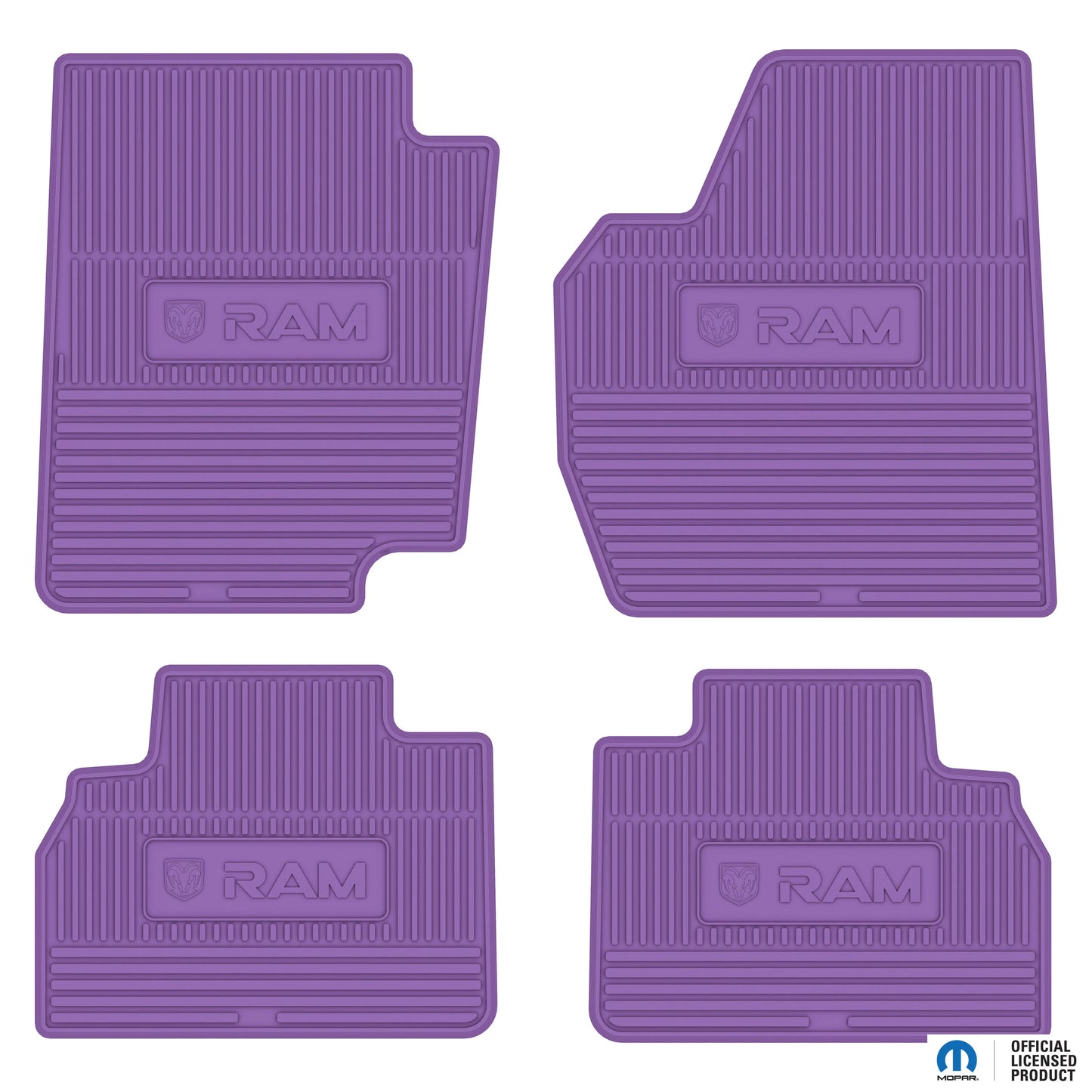 98-01 RAM 1500 & 98-02 RAM 2500/3500 Quad Cab Floor Mats (4pc) w/ RAM Logo
