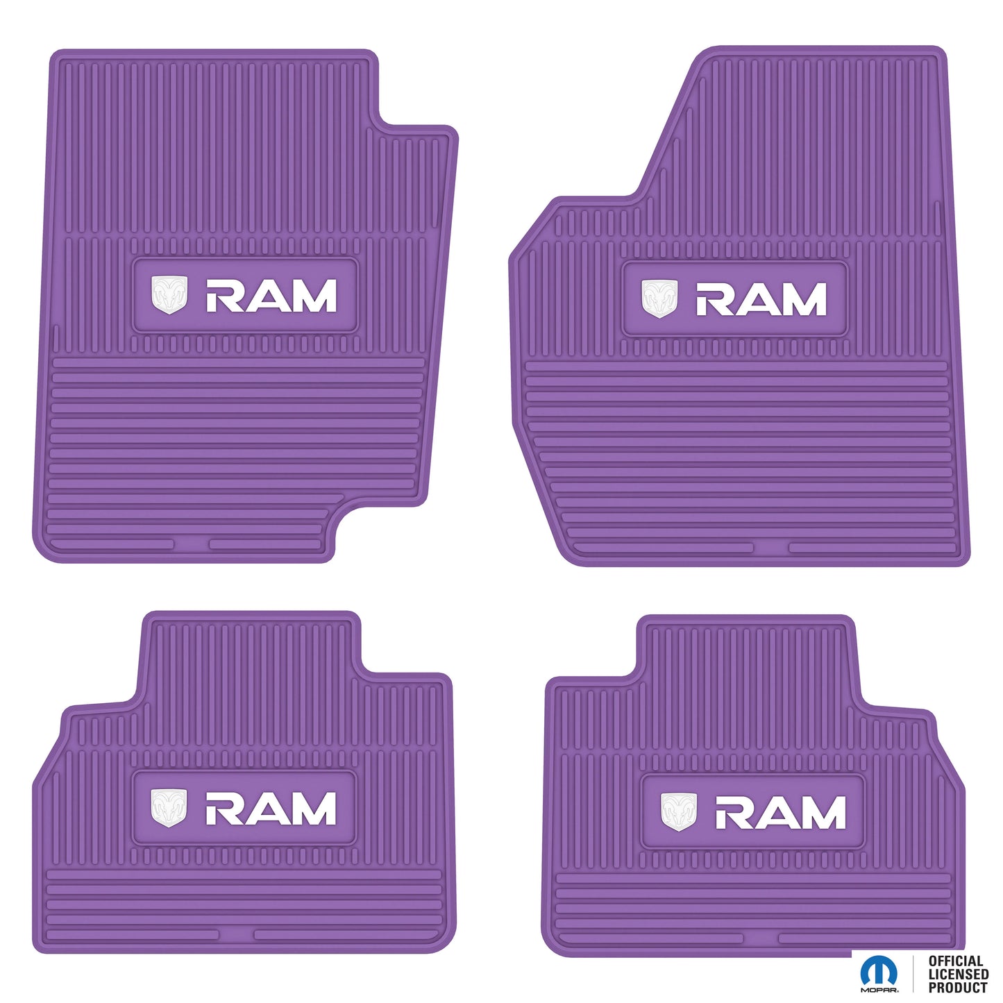 98-01 RAM 1500 & 98-02 RAM 2500/3500 Quad Cab Floor Mats (4pc) w/ RAM Logo