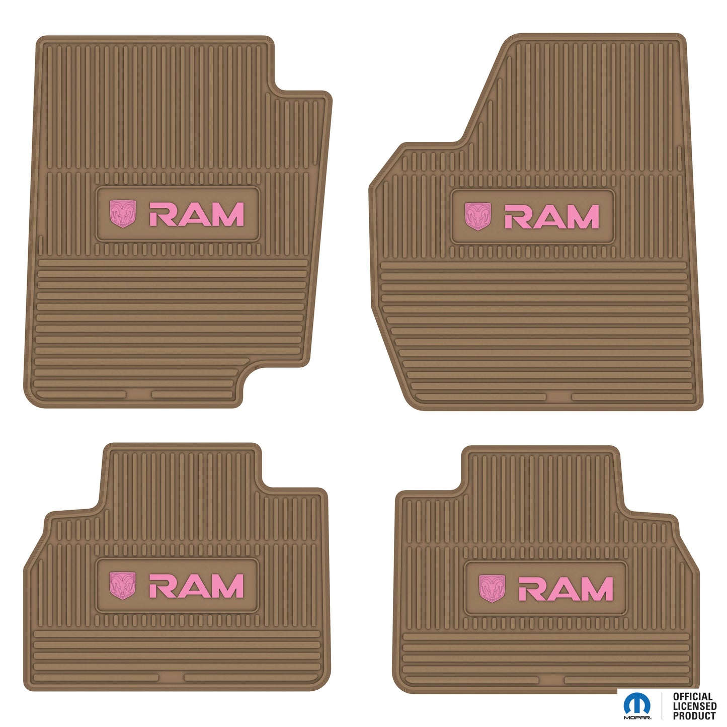 98-01 RAM 1500 & 98-02 RAM 2500/3500 Quad Cab Floor Mats (4pc) w/ RAM Logo