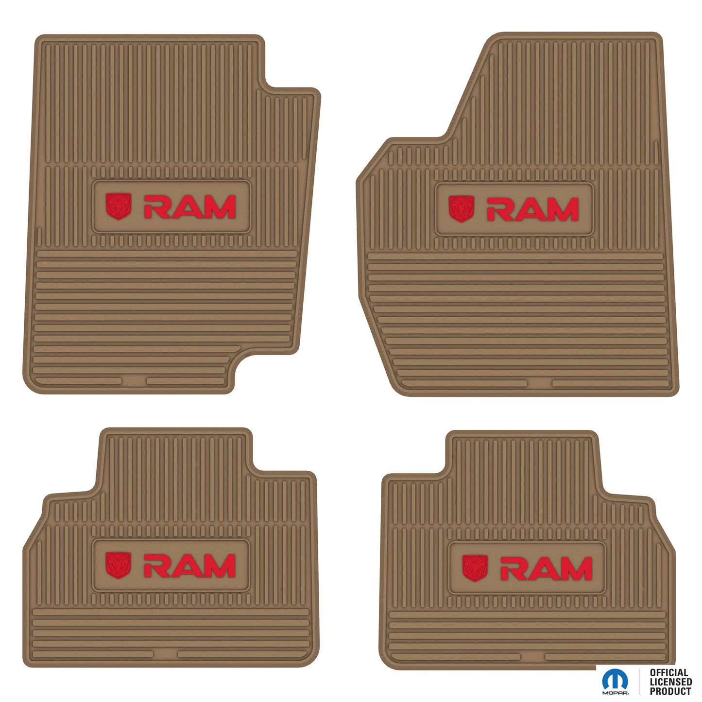 98-01 RAM 1500 & 98-02 RAM 2500/3500 Quad Cab Floor Mats (4pc) w/ RAM Logo