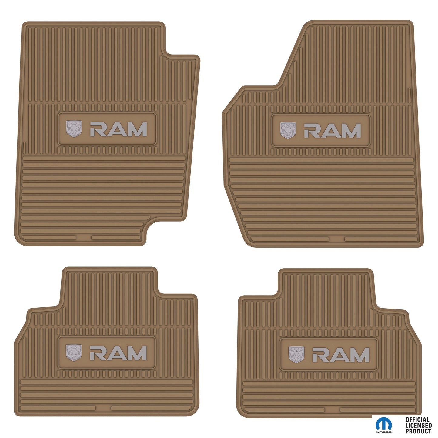 98-01 RAM 1500 & 98-02 RAM 2500/3500 Quad Cab Floor Mats (4pc) w/ RAM Logo