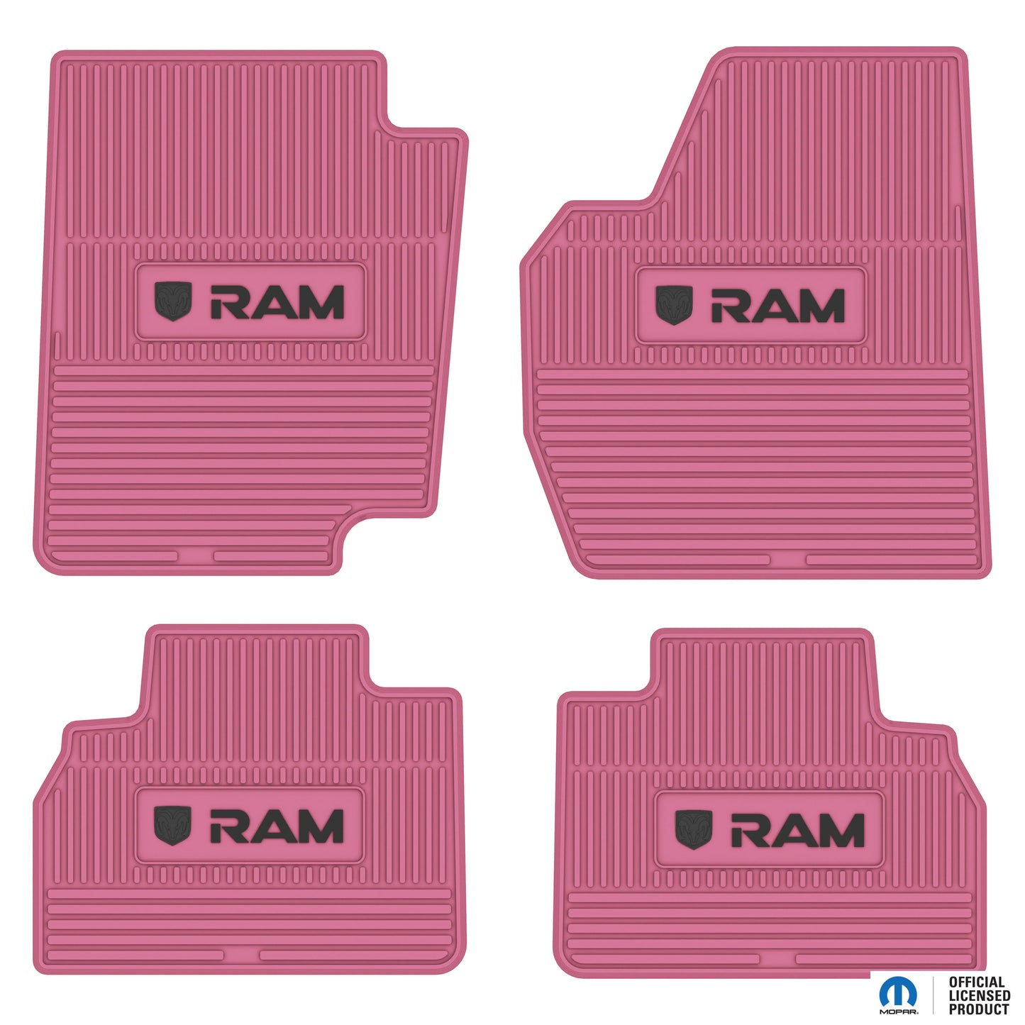 98-01 RAM 1500 & 98-02 RAM 2500/3500 Quad Cab Floor Mats (4pc) w/ RAM Logo