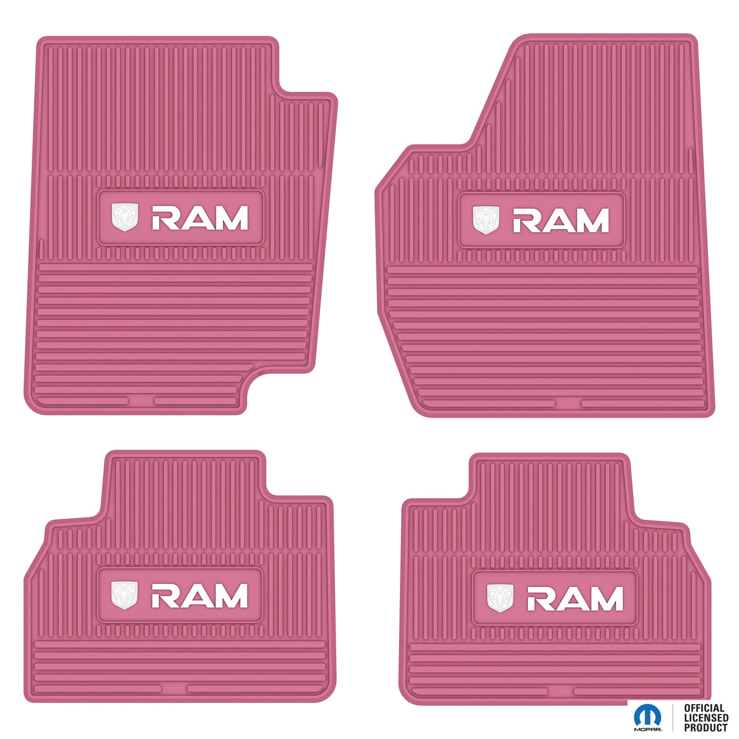 98-01 RAM 1500 & 98-02 RAM 2500/3500 Quad Cab Floor Mats (4pc) w/ RAM Logo