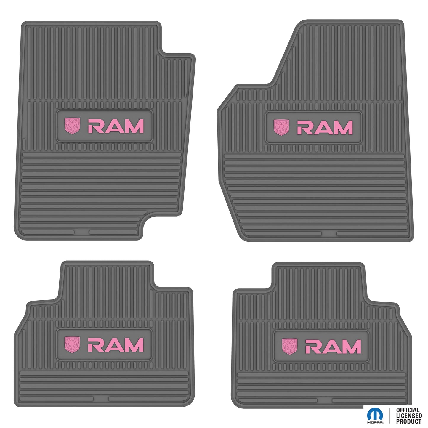 98-01 RAM 1500 & 98-02 RAM 2500/3500 Quad Cab Floor Mats (4pc) w/ RAM Logo