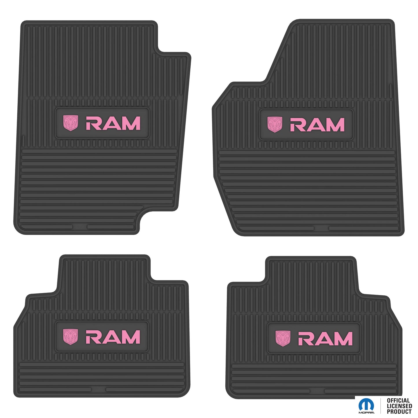 98-01 RAM 1500 & 98-02 RAM 2500/3500 Quad Cab Floor Mats (4pc) w/ RAM Logo