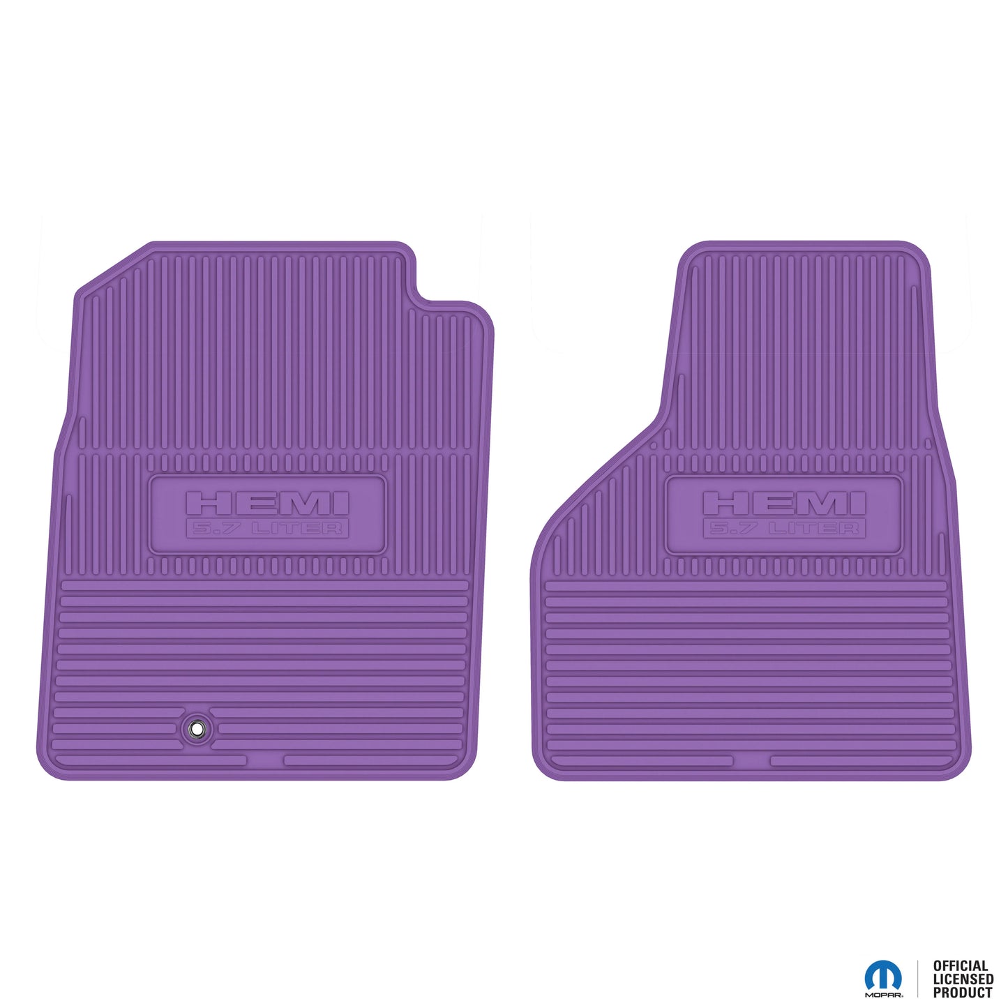2002–2008 Ram 1500 / 2003–2009 Ram 2500 & 3500 Regular Cab Custom Floor Mats (2-Piece) w/ HEMI 5.7L Logo