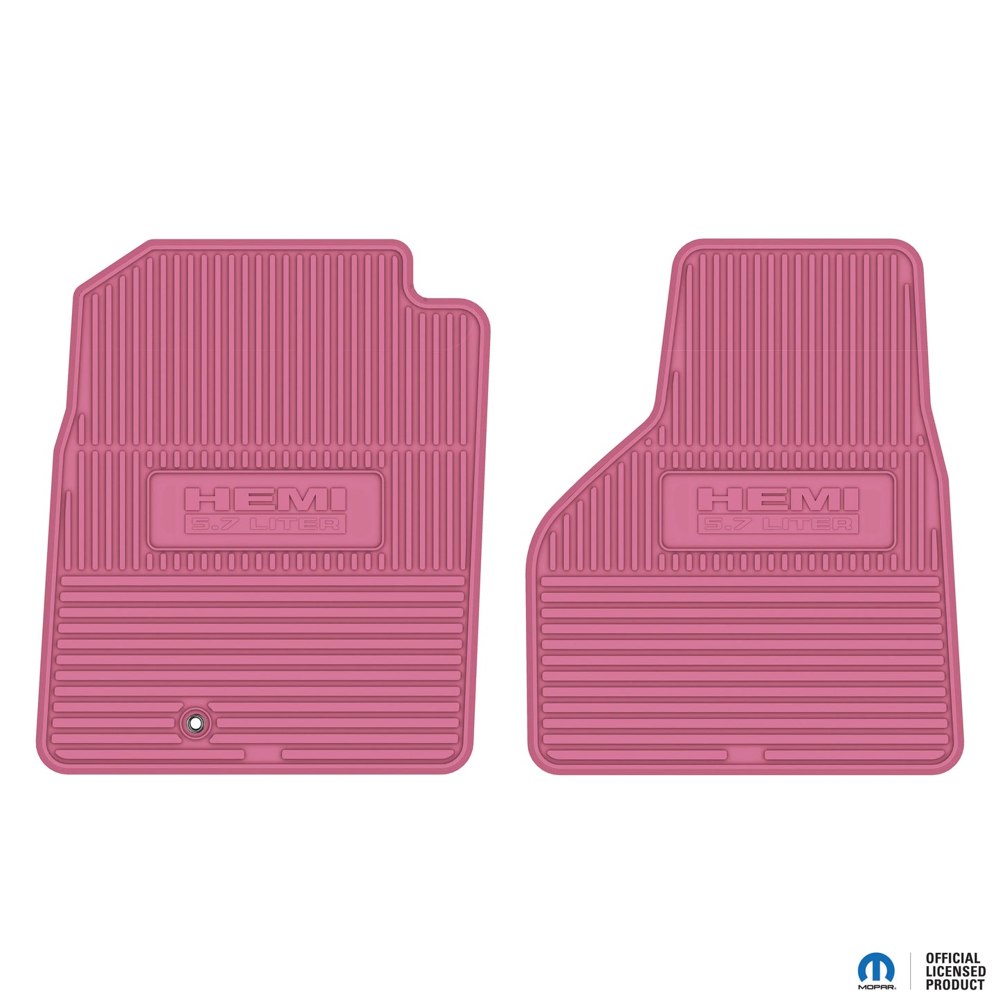 2002–2008 Ram 1500 / 2003–2009 Ram 2500 & 3500 Regular Cab Custom Floor Mats (2-Piece) w/ HEMI 5.7L Logo