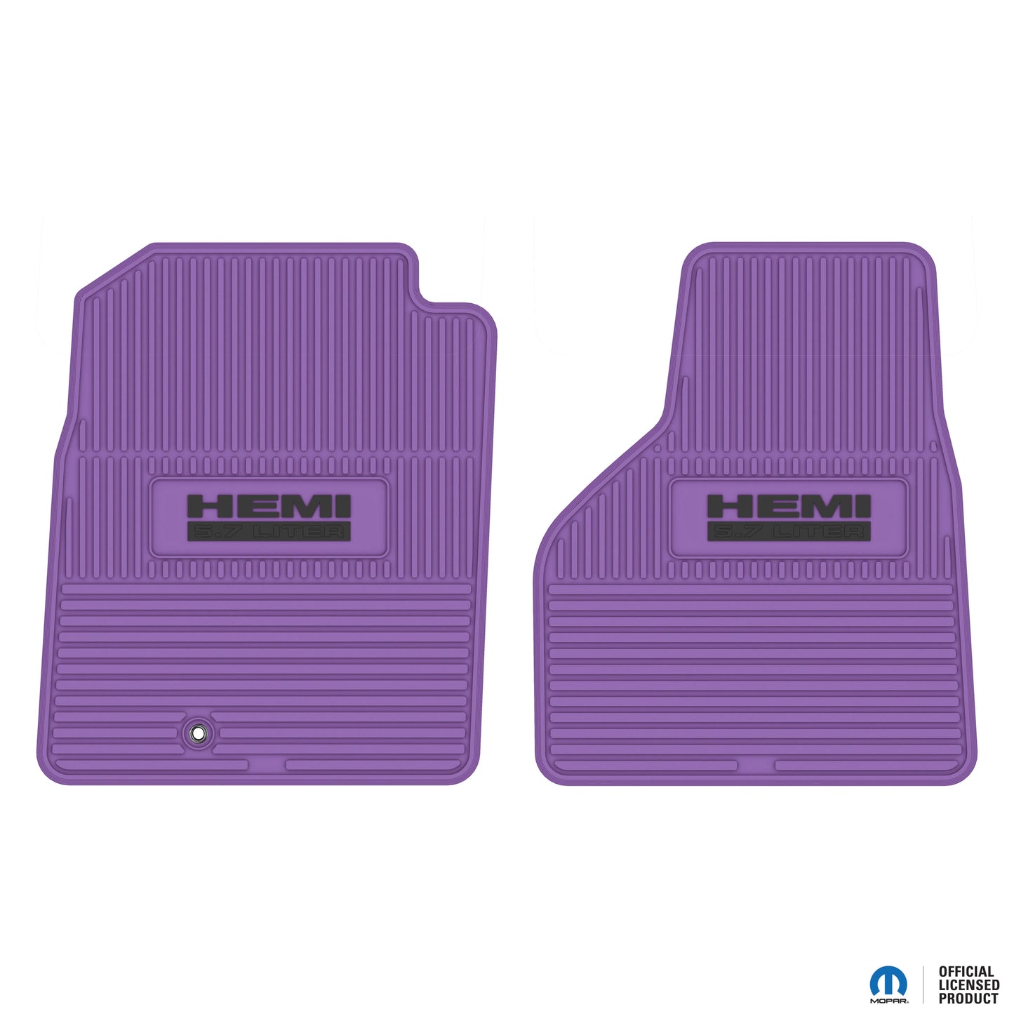 2002–2008 Ram 1500 / 2003–2009 Ram 2500 & 3500 Regular Cab Custom Floor Mats (2-Piece) w/ HEMI 5.7L Logo