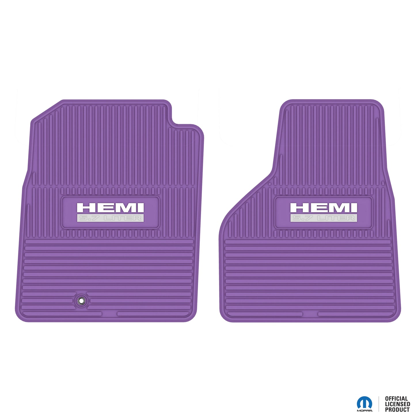 2002–2008 Ram 1500 / 2003–2009 Ram 2500 & 3500 Regular Cab Custom Floor Mats (2-Piece) w/ HEMI 5.7L Logo