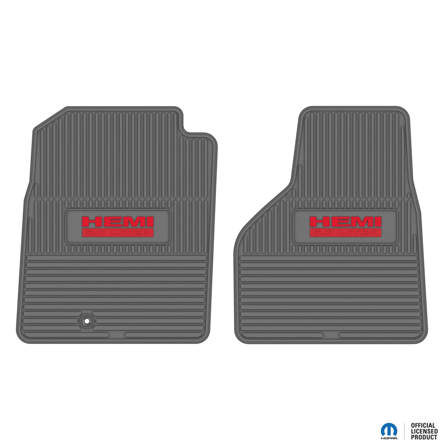 2002–2008 Ram 1500 / 2003–2009 Ram 2500 & 3500 Regular Cab Custom Floor Mats (2-Piece) w/ HEMI 5.7L Logo