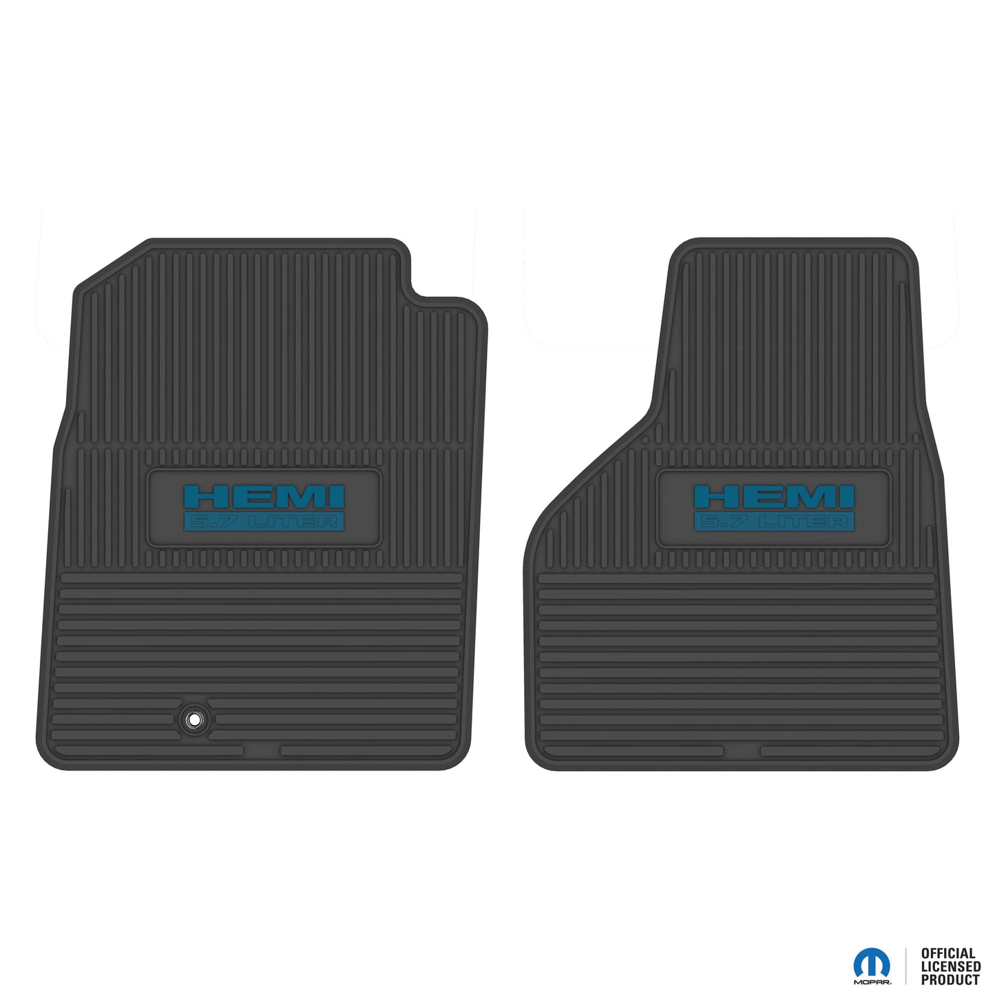 2002–2008 Ram 1500 / 2003–2009 Ram 2500 & 3500 Regular Cab Custom Floor Mats (2-Piece) w/ HEMI 5.7L Logo