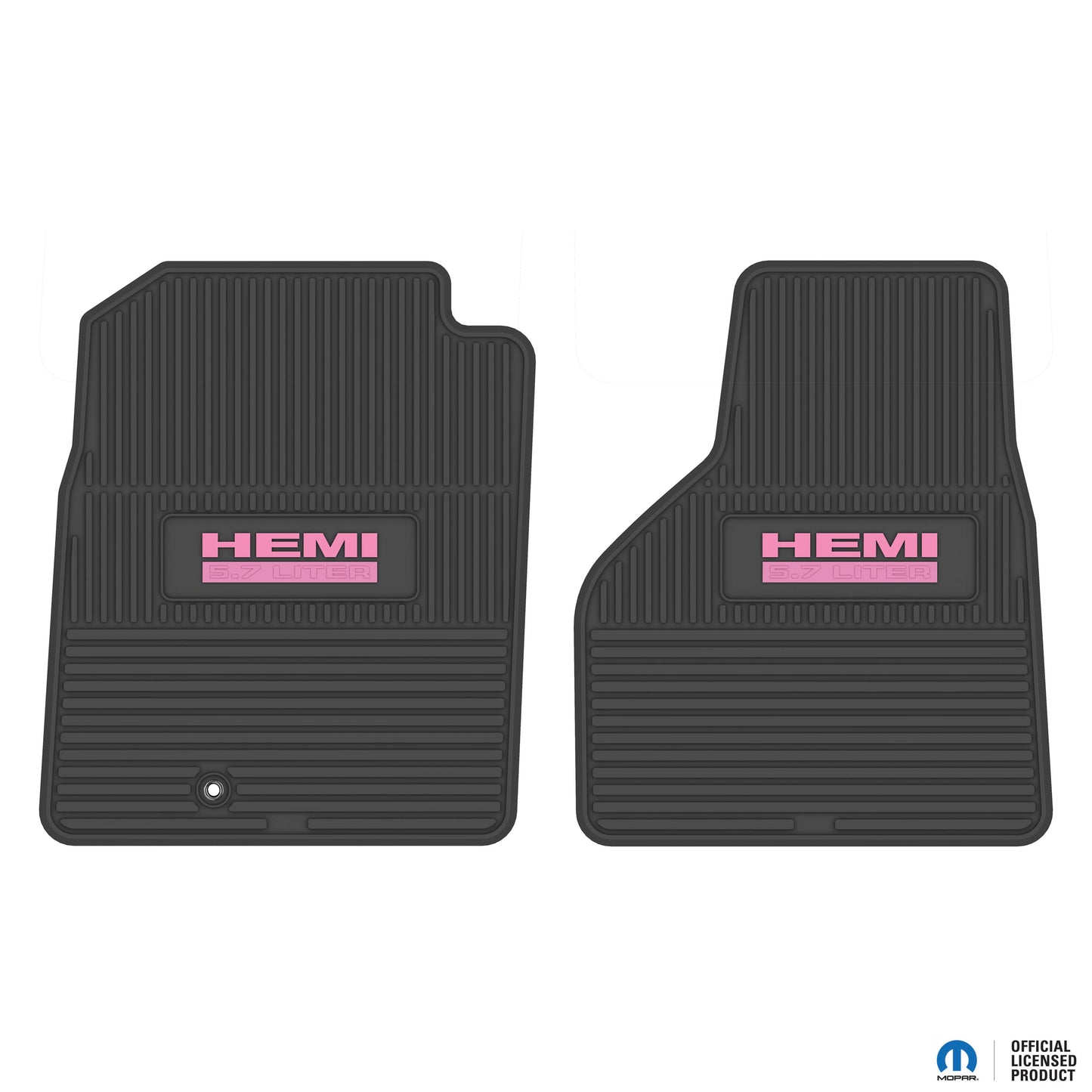 2002–2008 Ram 1500 / 2003–2009 Ram 2500 & 3500 Regular Cab Custom Floor Mats (2-Piece) w/ HEMI 5.7L Logo