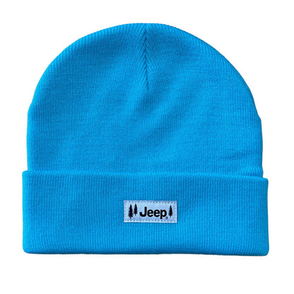 Jeep Pines Patch Flip Knit Beanie Hat