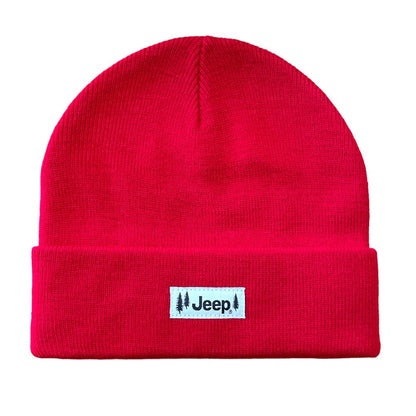 Jeep Pines Patch Flip Knit Beanie Hat