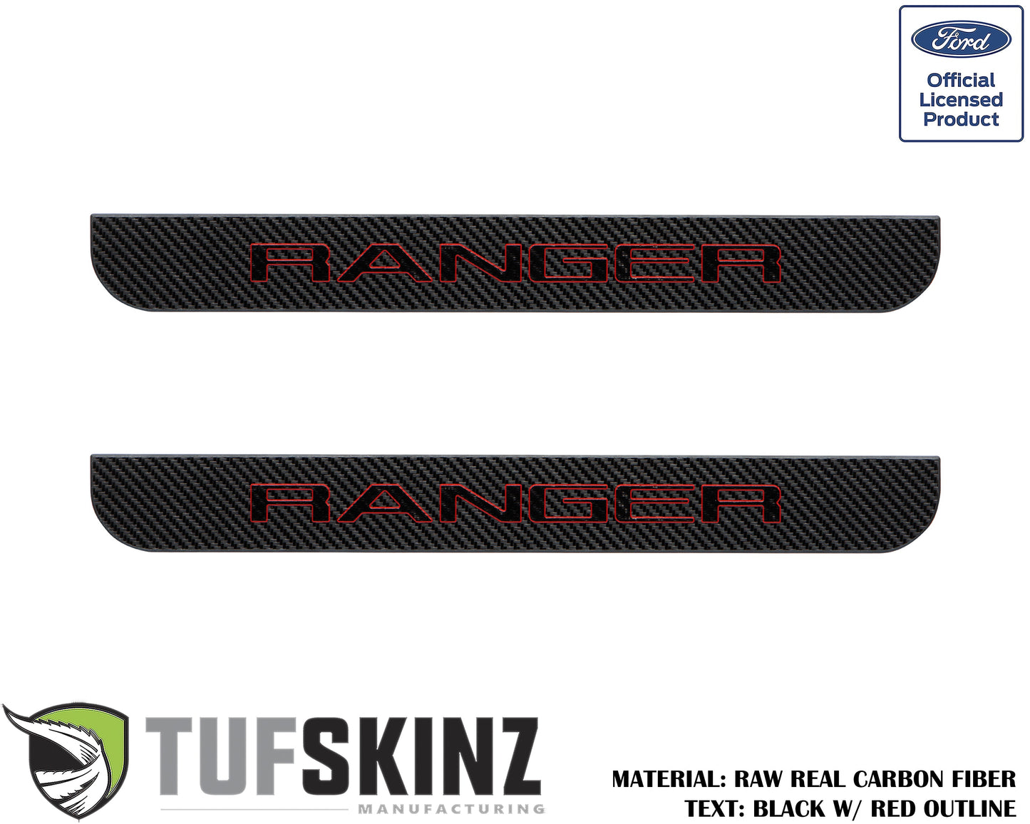 Door Sill Protection Overlays (Domed) 2019-2023 Ford Ranger