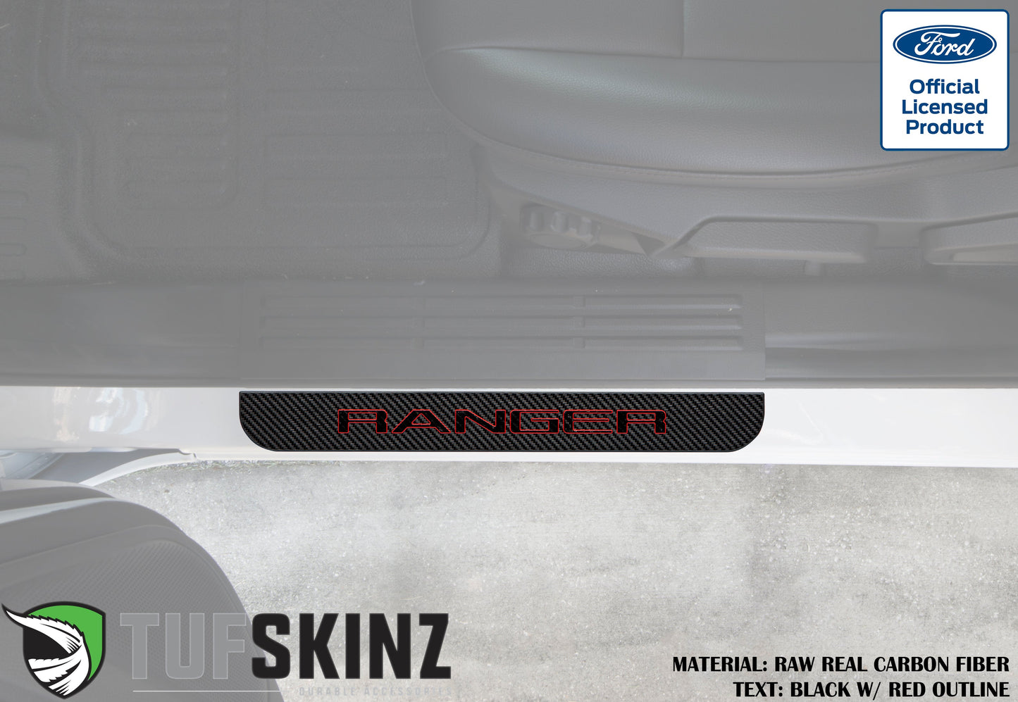 Door Sill Protection Overlays (Domed) 2019-2023 Ford Ranger