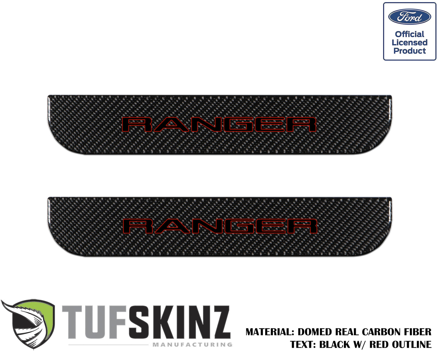 Door Sill Protection Overlays (Domed) 2019-2023 Ford Ranger