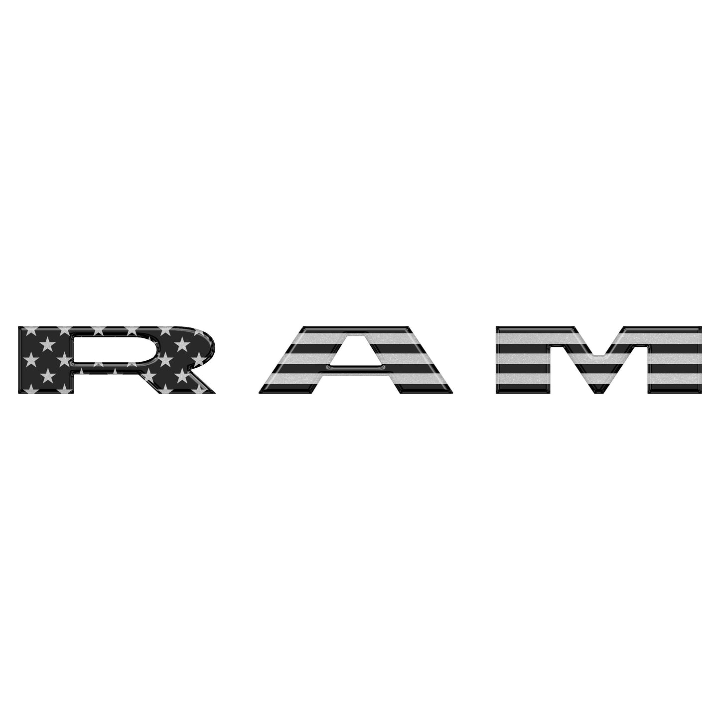 Ram 1500/2500/3500 Grille Letter Overlays – Fits 2025–2026