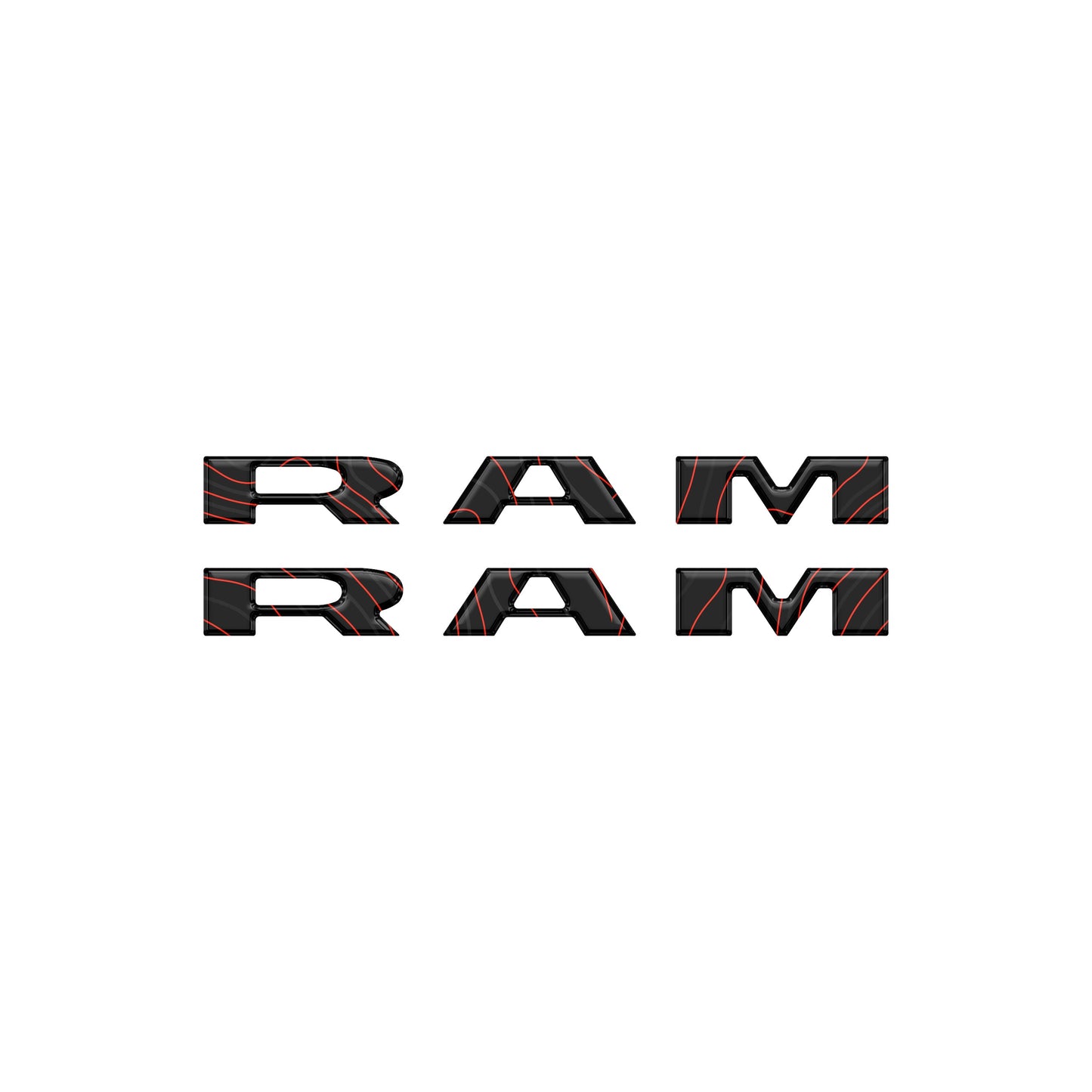 Ram 1500/2500/3500 Doorsill Plate Letter Overlays – Fits 2025–2026