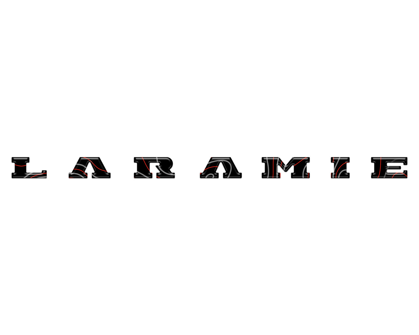 Laramie Tailgate Emblem Letter Inserts Fits 2025-2026 Ram 1500/2500/3500