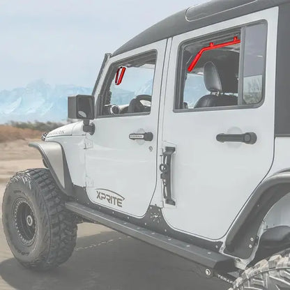 Heavy-Duty Steel Roll Bar Grab Handles – Fits 2007–2018 Jeep Wrangler JK/JKU | Bolt-On Design