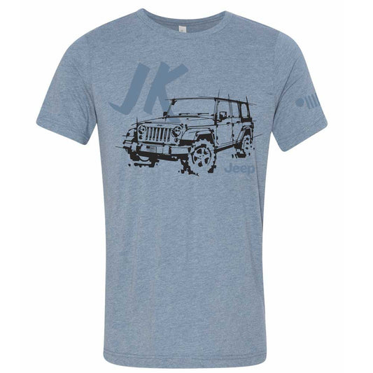 Men’s Jeep JK Wrangler LDD Series T-Shirt – Triblend Lake Blue