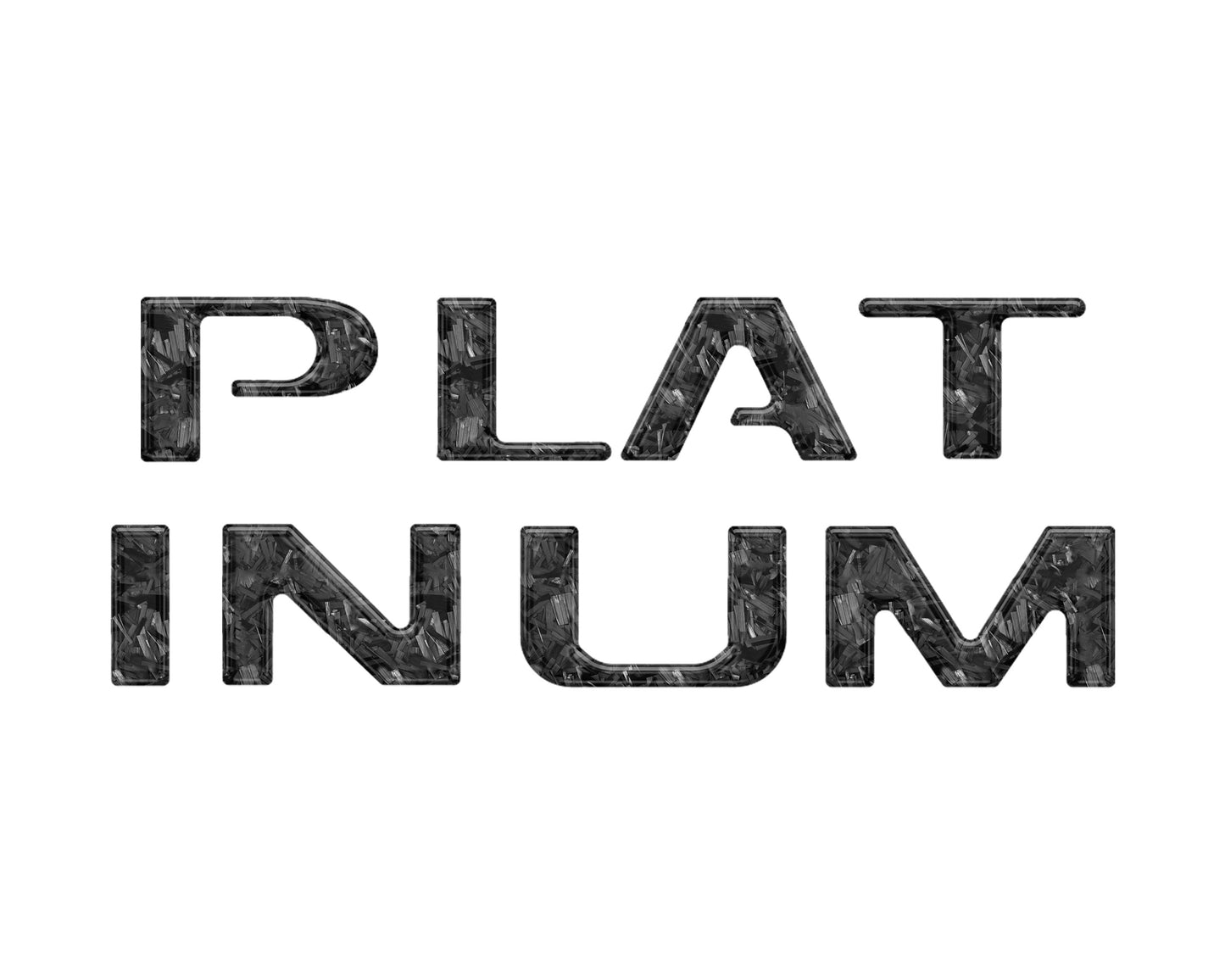 Platinum Tailgate Letter Inserts Fits 2023-2024 Ford Super Duty Platinum & 2025-2026 Platinum Plus