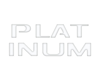 Platinum Tailgate Letter Inserts Fits 2023-2024 Ford Super Duty Platinum & 2025-2026 Platinum Plus