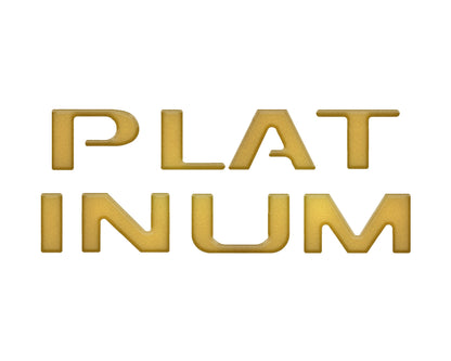 Platinum Tailgate Letter Inserts Fits 2023-2024 Ford Super Duty Platinum & 2025-2026 Platinum Plus