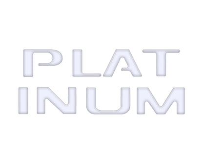 Platinum Tailgate Letter Inserts Fits 2023-2024 Ford Super Duty Platinum & 2025-2026 Platinum Plus