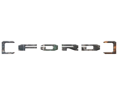 Upper Glove Box Letter Overlays Fits 2023-2026 Ford Super Duty