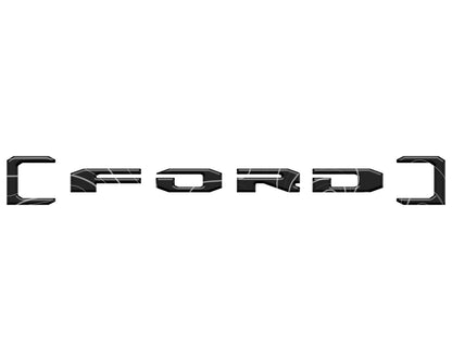 Upper Glove Box Letter Overlays Fits 2023-2026 Ford Super Duty
