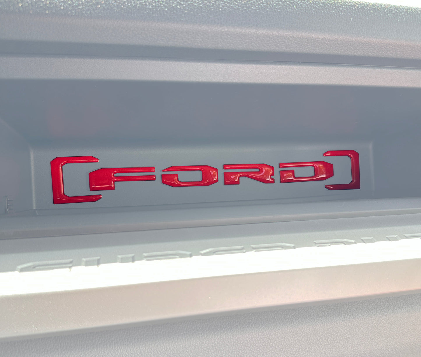 Upper Glove Box Letter Overlays Fits 2023-2026 Ford Super Duty