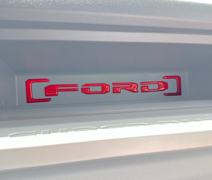 Upper Glove Box Letter Overlays Fits 2023-2026 Ford Super Duty