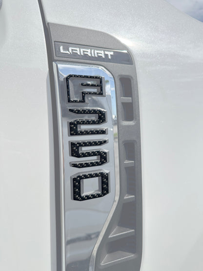 Fender Badge Letter Overlays Fits 2023-2026 Ford Super Duty