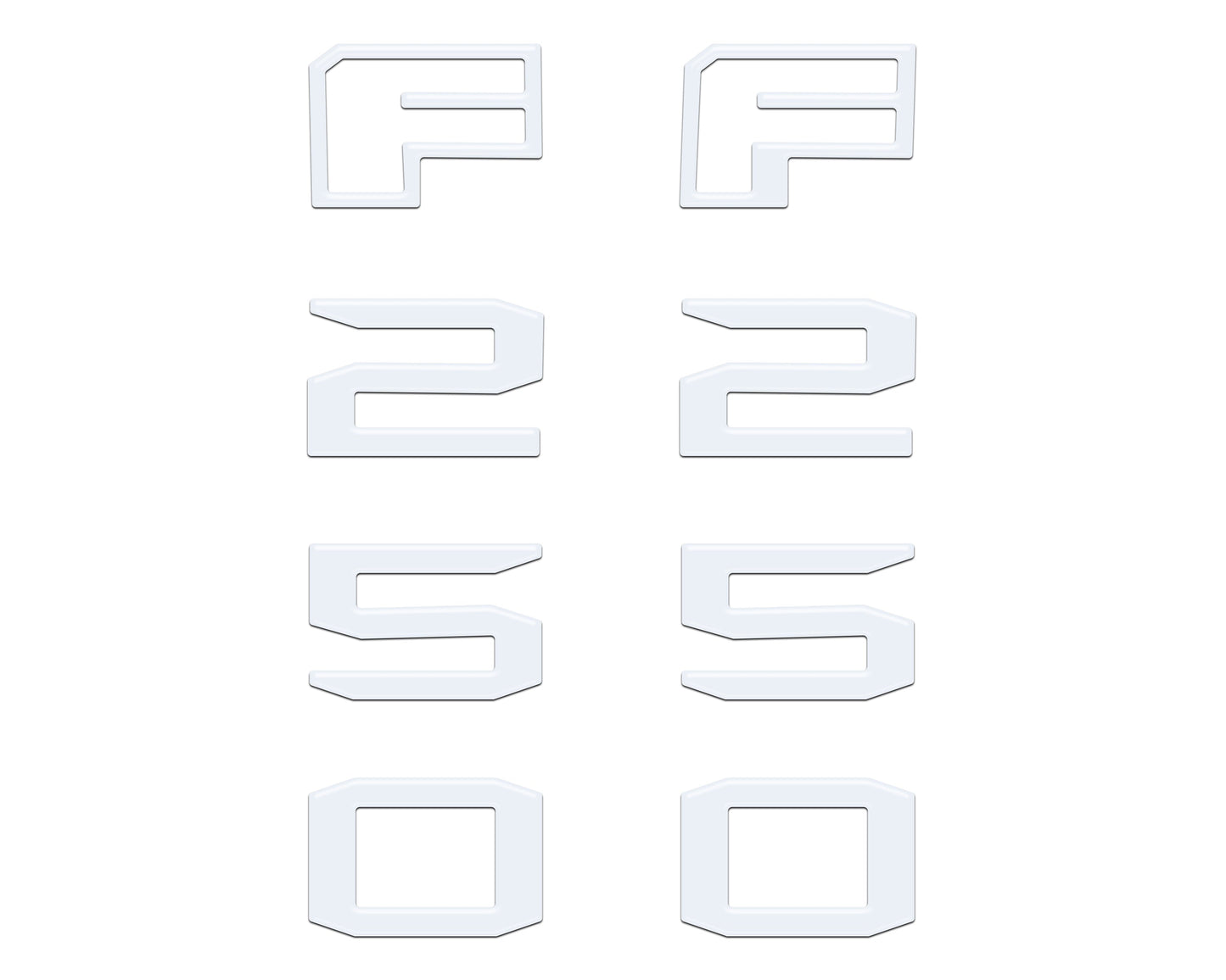 Fender Badge Letter Overlays Fits 2023-2026 Ford Super Duty