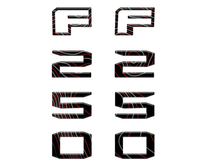 Fender Badge Letter Overlays Fits 2023-2026 Ford Super Duty