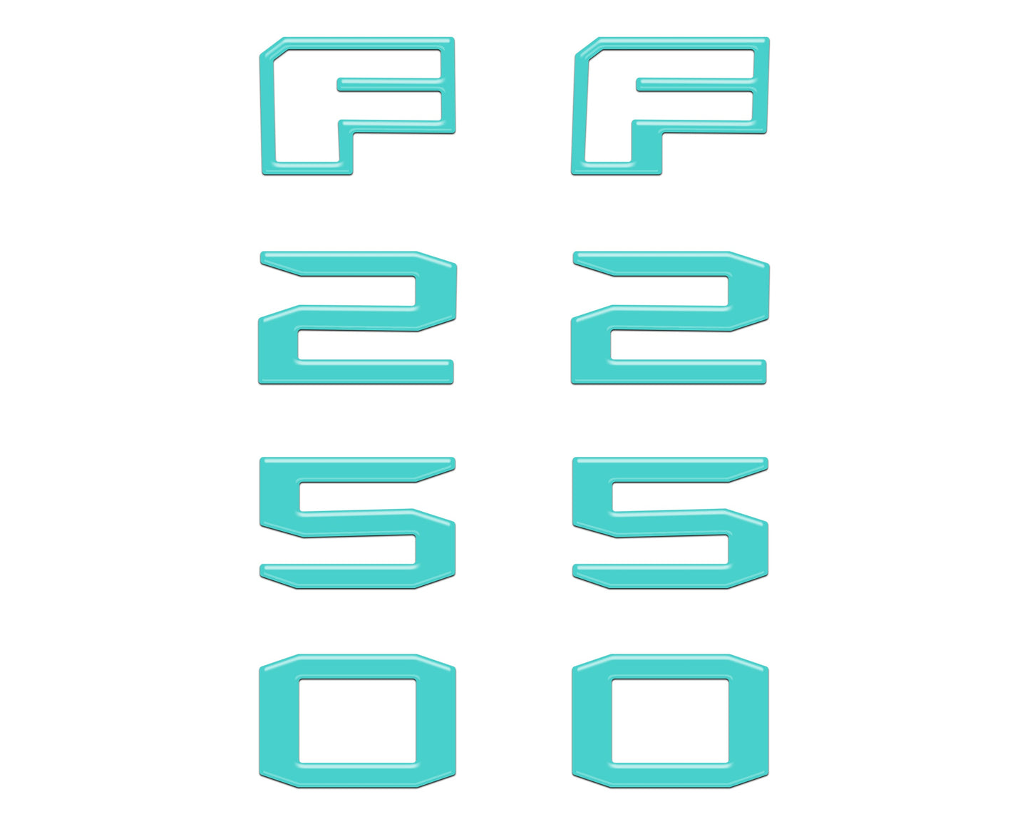 Fender Badge Letter Overlays Fits 2023-2026 Ford Super Duty