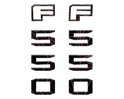 Fender Badge Letter Overlays Fits 2023-2026 Ford Super Duty